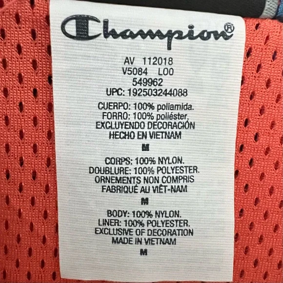 Champion Colorblock 90s Y2K Windbreaker Full Zip Jacket Adult Medium Nylon Retro - Picture 9 of 13